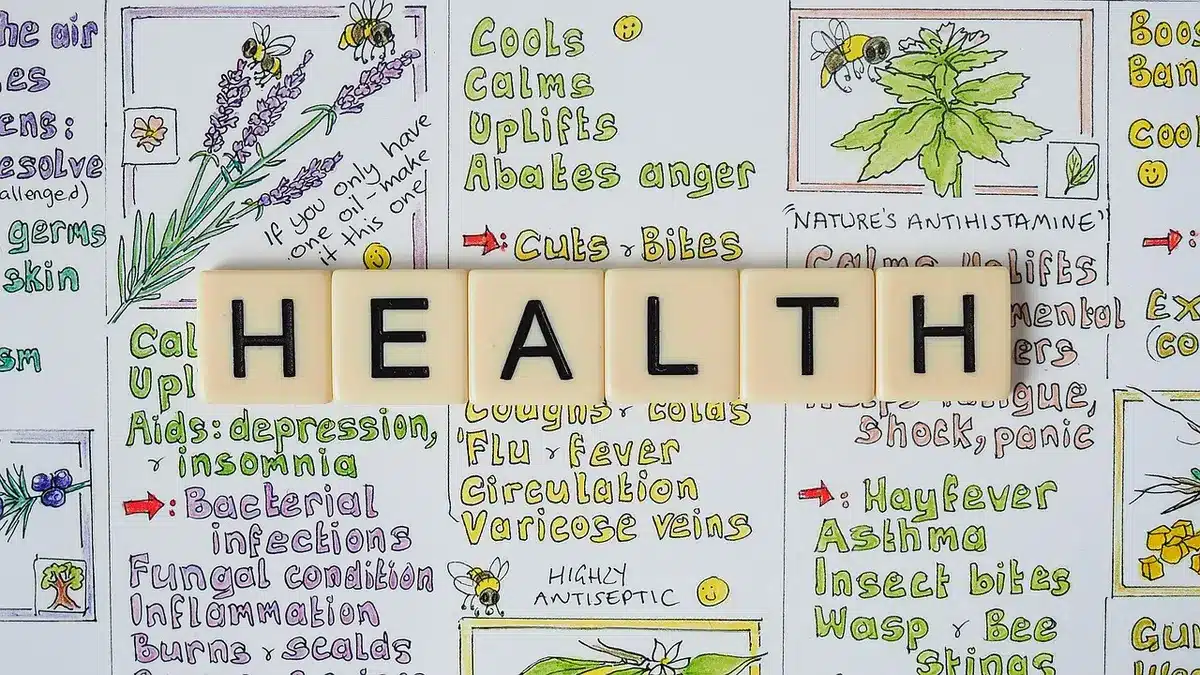 Collage de actividad física, sueño y alimentación equilibrada