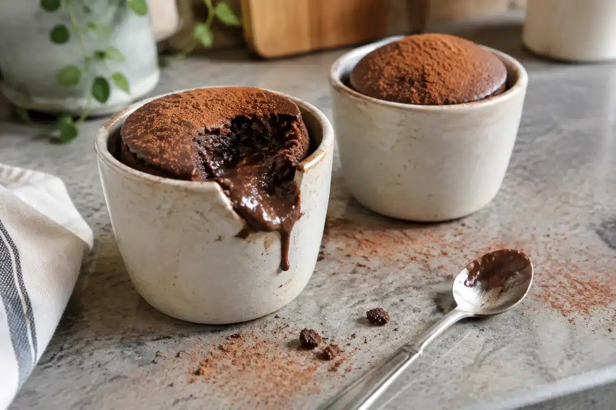 Volcán de dulce de leche en taza: listo en 1 minuto, sin horno y con pocos ingredientes
